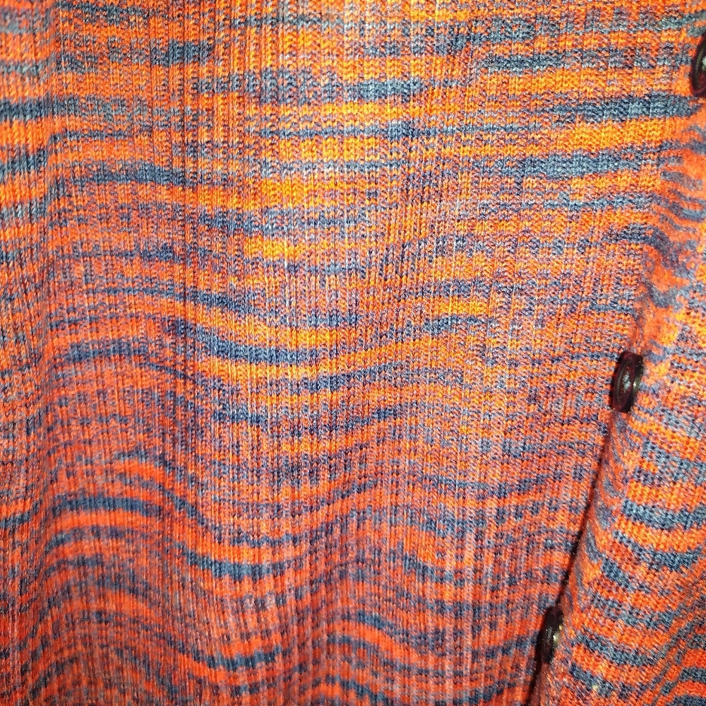 Red/Orange And Blue Light Long Sleeve Sweater Eloquii Dress Size 18/20